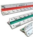 12” Triangular Architect Scale Ruler Architectural Scale (inch (Imperial) Measurements) - Ideal for Architects, Engineers, Draftsman and Students. 