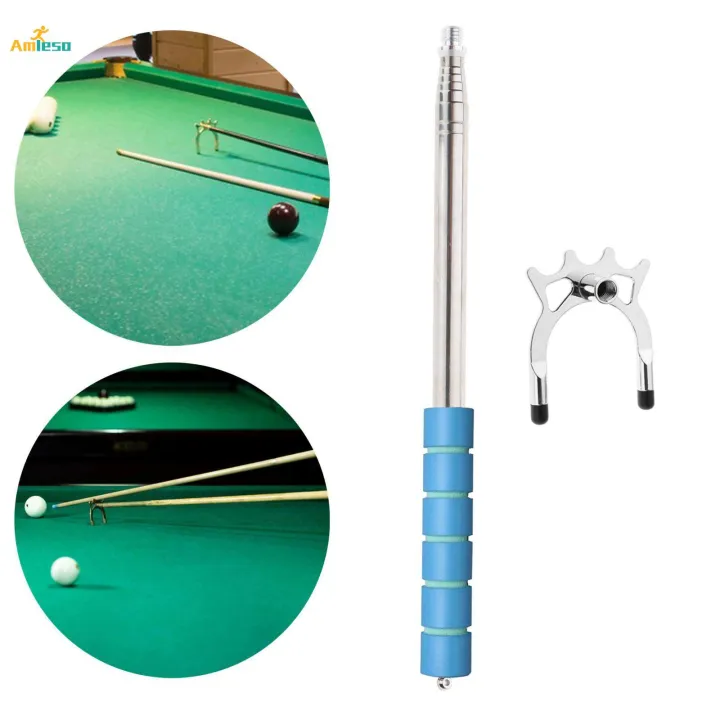 Spring Loaded Pool Stick Retractable Billiards Pool Cue Stick Anti Slip Handle Pool Cue Bridge ...