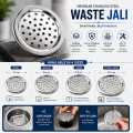 Stainless Steel Sink Waste Jali Drain Strainer | Anti Clog Kitchen & Bathroom Drain Cover | Small Medium Large XL. 