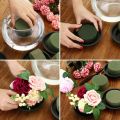 16 Pack DIY Flower Arrangement Kit Green Round Wet Floral Foam, Wedding Aisle Flowers, Party Decoration. 