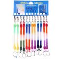 Elastic Spring Key chain with Ring and Hook Best for Bike Keys Multi-Shaded by CMOS (12 KeyChains). 