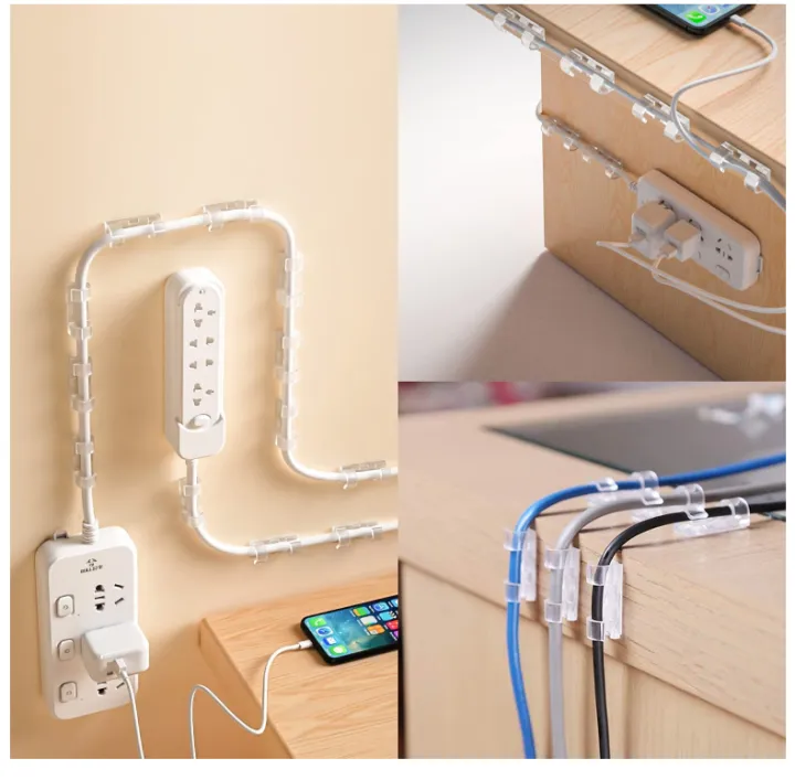 Color Cable Clips COLOR SHADE 16 PCS Cable Clips with Strong Self-Adhesive, Cable ...