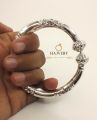 925 sterling silver (Chandi) Kara, Hand Bangle for men and women engraved by Hajvery Gems Weight-20gram-for this product half payment must be advanced. 