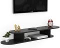 2 Tier Modern Wall Mounted Media Console Floating TV Shelf for Xbox One/PS4/Cable Box/DVD Players/Game Console. 