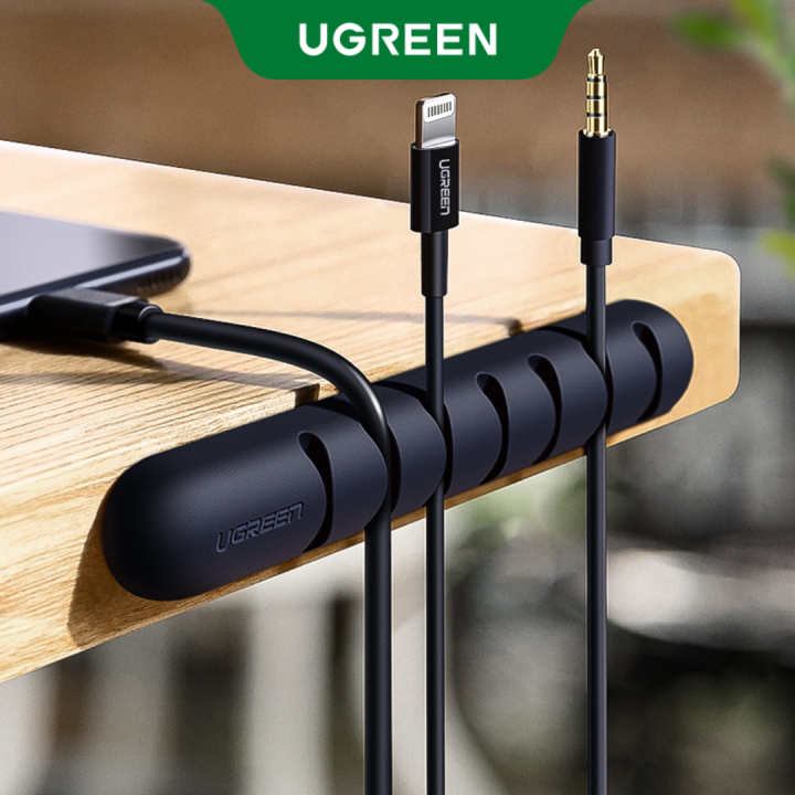 Ugreen Cable Organizer Silicone USB Cable Winder Flexible Cable Management Clips For Mouse Headphone Earphone Cable Holder