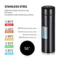 Stainless Steel Thermos Flask Bottle with Liquid Temperature Display | 500 ml | Black. 