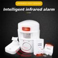 Wireless Remote Controlled Mini Alarm with IR Infrared Motion Sensor Detector & 105dB Loud Siren For Home Security Anti-Theft. 