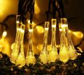 Solar Light String Indoor Outdoor Waterproof Water Drop Lights Decoration for Garden Party Lighting  ( 5M 20LEDs). 