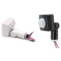 2PCS 220V Mini Human Infrared Sensor Infrared Sensor Switch LED Flood Light PIR Motion Sensor, White & Black. 
