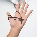 Mens Black Chain Necklace High Quality Stainless steel Uzi toy gun Pendant. 