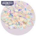 Green forest Seashell Sequins Multicolor Loose Paillette Glitter Sea Shell Flakes. 
