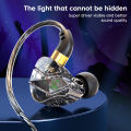S16 3.5MM/Type C Wired Headphones 45 Degree Bending In-ear Headset Handsfree Earbuds with Mic Game Sports Earphone for Samsung. 