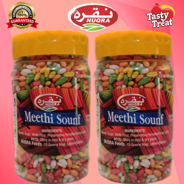 Pack of 2 Saunf Sweet Sugar Coated Meethi Sounf | Colorful Sounf | Fennel Seeds | Organic & Pure | Saunf Candy for Mouth Freshening | After Meal Digestive Treat | 170g