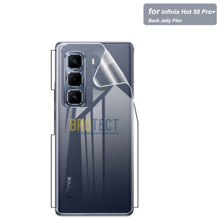 BROTECT infinix Ho 50 Pro Plus Back Jelly Protector Soft Hydrogel Film Soft Skin For Hot 50 Pro+ Plus - Transparent