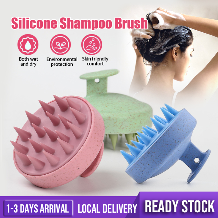 Scalp Massager Shampoo Brush Finger Portable Silicone Soft Hair Deep Cleaning Massaging Brush Bath SPA Shower Tool