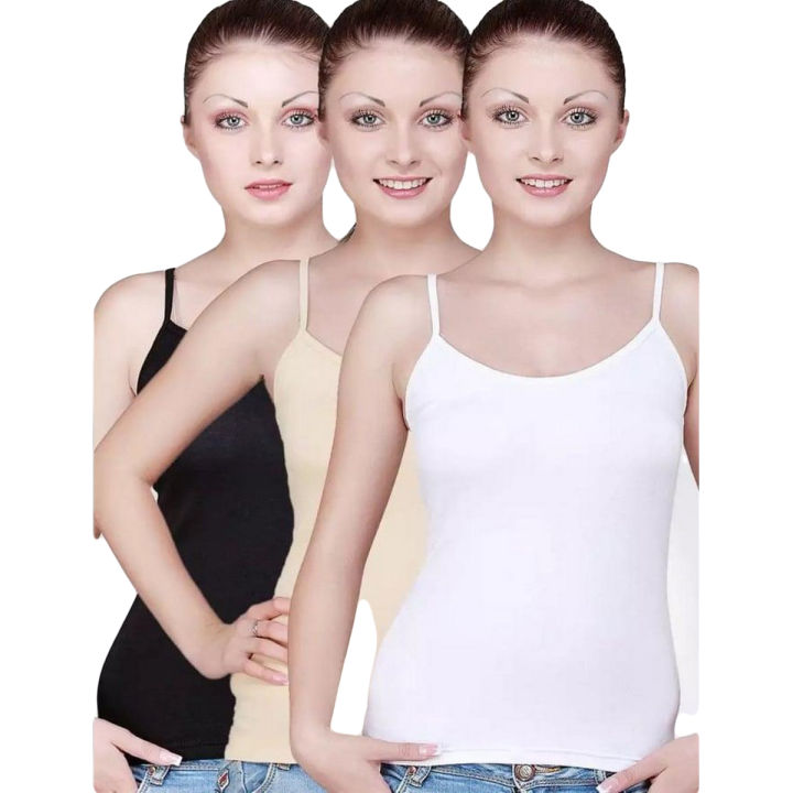 Black white Skin Camisole-Shameez-Slip-Innerwear For Girls/Ladies Soft Comfortable Material-Multicolor
