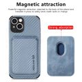 For Iphone 14 Pro Max Case Carbon Fiber Pattern Slot Card Holder Wallet Magnetic Cover Aifon I Phone 14 Iphone14 ProMax Fundas. 