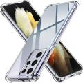 Samsung Galaxy S21 Ultra 5G Back Cover Transparent Extra Bumper Anti Shock Soft Crystal Clear Case For Samsung Galaxy S21 Ultra 5G. 