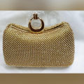 Elegant Golden Bridal Clutch. 