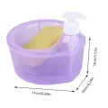 Liquid Soap Dispenser Set Sink Organizer Pump soap dispenser Foaming Chrome Plastic Elegant Hand Pump Dispenser with Sponge Caddy Organizer Holder for Kitchen Sink Tidy Scrubber Holder Dishwashing Container Kitchen Bathroom Washing Accessories. 