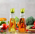 Oil Dispenser Bottle with infuser 17 oz, with no-drip Spout, made of glass. 