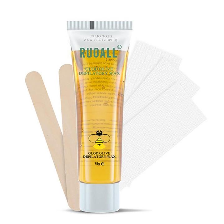 Sugaring Hair Removal Sugar Wax Kit Wax Hair Removal For Women All Skin Types At Home Waxing Kit With 75g Sugar 3 Wax Strips