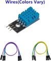 DHT11 Temperature Humidity Sensor Module Digital Temperature Humidity Sensor 3.3V-5V with Wires for Arduino Raspberry Pi. 