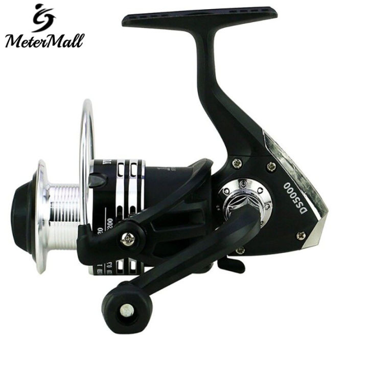 MeterMall DS Fishing Reel 5.2:1 High Speed Mesin Pancing Metal Spool 12 Ball Bearings Reversible Handle For Freshwater Saltwater