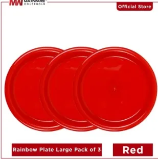 "Colorful%20Rainbow%20Plate%20Set%20-%20Large%203-Piece%20Pack%20in%20Vibrant%20Colors%20-%20Maximize%20Your%20Dining%20Experience!"%20-%20Image%205