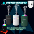 AZTHRONE 220ML Cup Humidifier Mini Portable Car Home Humidifier USB Fine Spray Adjustable Timing Humidifiers Humid Essential Oil Diffuser Aromatherapy Cup Humidifiers With Colorful Atmosphere Lights. 