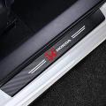 HONDA LOGO CARBON FIBER SILL PROTECTOR 4 Pcs -SCUFF PLATE CARBON FIBRE, PROTECT DOOR ANTI SCRATCH FOR CARS (HONDA). 
