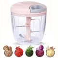 Manual Speedy chopper Grinders Multifunctional Hand-pulled Crusher 5 Blades 900ML  Manual chopper Machine Vegetable Grinder Onion Chili Cutter Masher Food Processors Meat Mincer Kitchen Tools Multicolors.. 