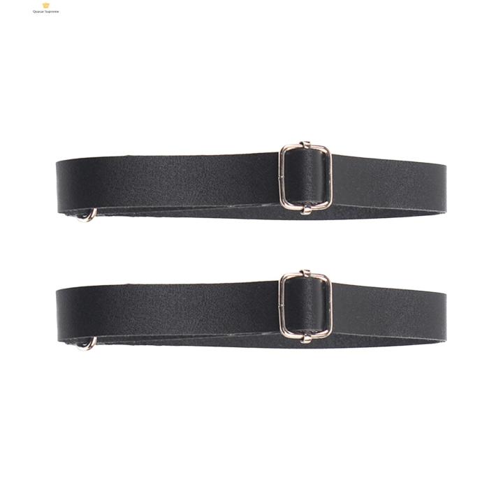 Quasar Alloy Armband Adjustable Faux Leather Arm Cuffs Bands for Party Wedding Clothing Accessories Unisex Armband with Elastic Shirt Sleeve Holder 1.5cm Width Solid Color Stylish Comfortable Solid Color