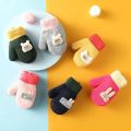 Winter Thicken Warm Baby Gloves Cartoon Soft Knitted Kids Mittens Infant Toddler Rope 1-5Years Boy Girl Baby Hand Gloves. 