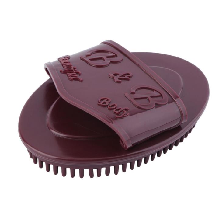 Trendy Handheld Anti Cellulite Full Body Massage Brush Slimming Beauty - dark Red