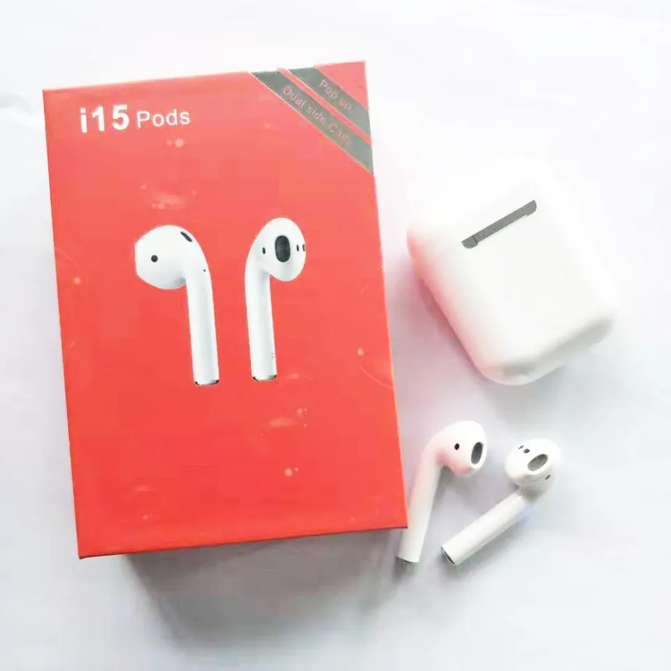 i15 Tws Double Mini Bluetooth 5.0 touch Earphones with Wireless Charger Support Earbuds Wireless Air pods i15 tws Art EB 09 Daraz.pk