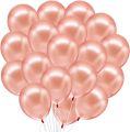 Rose Gold Balloons Set 1 Happy Birthday Banner ,25 Pcs Balloons ( 10  Rose Gold Balloons +10 White Balloons +5 Confetti Balloons + 2 Rose Gold Foil Star. 