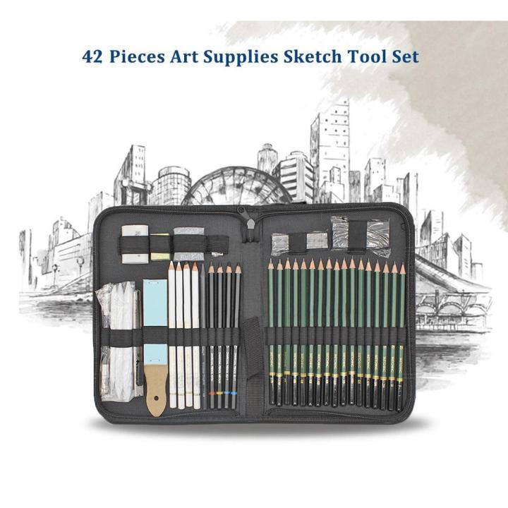 KeepSmiling Sketch Drawing Set, Sketching Kit For Artist Of 42 Pcs ...