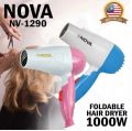 Professional foldable hair dryer machine for girls/men/women comes with 2 speeds fashion hair style machine portable 1000 watt hair dryer machine easy to carry machine low power consumption hair dryer. 