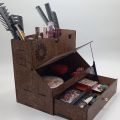 Makeup Organizer with drawer I Desk and table cosmetic organizser I Makeup storage box I Paint brush holder. 