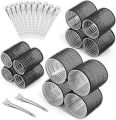 Hair Curlers Rollers with 12 Pcs Hair Clips 12 Pcs Rollers for Hair Set with 4 Sizes  Self Grip Hair Roller for Long Medium Short Thick Thin Hair,+Clips. 