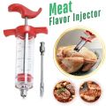 BBQ Meat Flavor Injector, Plastic Turkey Marinade Seasoning Injector Syringe with Stainless Steel Needle, Barbecue Grilling Sauce Injector Tool for Cooking. 