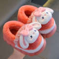 Autumn winter children's slippers, warm boys girls, parent-child bag, plush cotton shoes for infants and young children. 