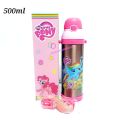 Disney My Little Pony Girls Favorite Character Stainless Steel Water Bottle, Insulated, Vacuum Flask with Straw 500ml for Girls. 