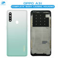 Oppo A31 Housing Middle Frame With Side Button and Camera Lens Complete Body Casing Replacement For A31 - White. 