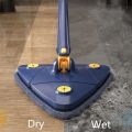 Twist n Squeeze Triangle Shape Extendable Microfiber Mop For Floor 3 Sided | Adjustable Triangular Cleaning Mop Twisting 360° Rotating. 