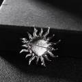 Men Brooch Pin Fashion Jewelry Vintage Formal Decoration Accessories Sun Round Shape Badge Suit Lapel Pin for suits Hat Scarf Shirts Clothes. 