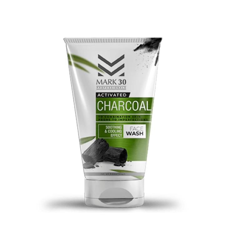 Mark 30 Charcoal Face Wash 100g |  Face Wash With Charcoal Extracts| Purifies Skin| Deep Cleanses Skin| Cleans Impurities From Pores| Whitens Skin| Reduces Dullness| Leaves Skin Glowing And Fresh|