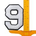 5 Pieces Chenille White Chenille Numbers 9 Patches DIY Clothes 9 shape 4.49x 3.19 inch Large Size Clothing Iron-on Embroidered Patch Sew on/Iron on Patches Hats. 