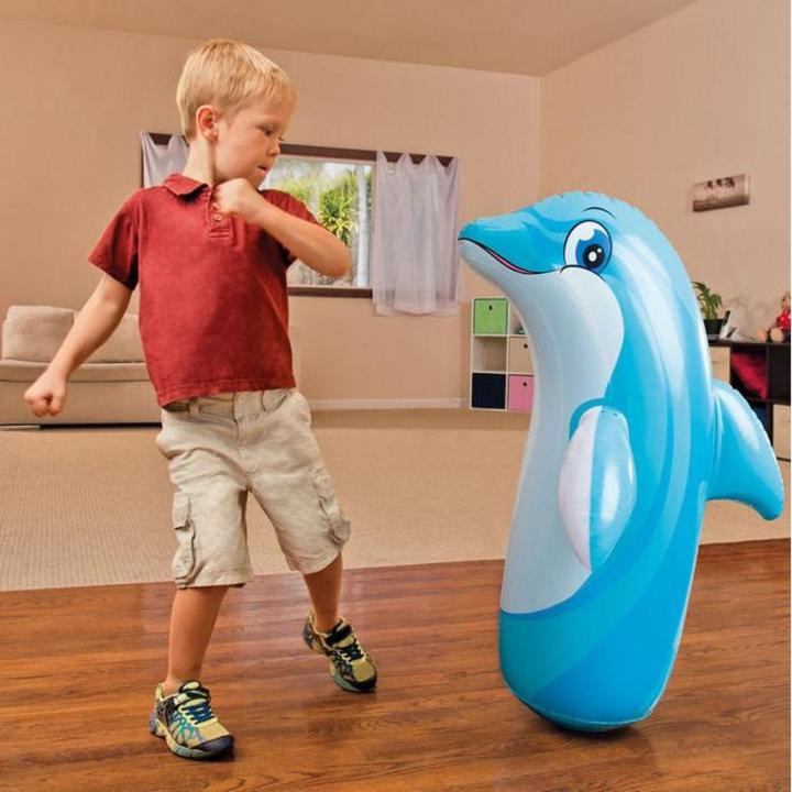 Dolphin Inflatable Boxing Bop Punching Bag for Kids